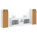 vidaXL Fürdőszoba bútor szett 5 db Magasfényű Fehér 33 x 34,5 x 100 cm
