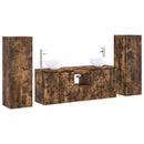 vidaXL Fürdőszoba bútor szett 5 db Füstös Tölgy 33 x 34,5 x 100 cm
