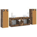 vidaXL Fürdőszoba bútor szett 5 db Füstös Tölgy 33 x 34,5 x 100 cm