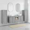 vidaXL Fürdőszoba bútor szett 5 db Szürke Sonoma 33 x 34,5 x 100 cm