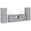 vidaXL Fürdőszoba bútor szett 5 db Szürke Sonoma 33 x 34,5 x 100 cm