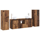 vidaXL Fürdőszoba bútor szett 5 db Antik Fa 33 x 34,5 x 100 cm