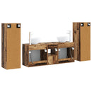 vidaXL Fürdőszoba bútor szett 5 db Antik Fa 33 x 34,5 x 100 cm