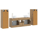 vidaXL Fürdőszoba bútor szett 5 db Kézműves Tölgy 33 x 34,5 x 100 cm