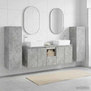 vidaXL Fürdőszoba bútor szett 5 db Betonszürke 33 x 34,5 x 100 cm