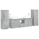 vidaXL Fürdőszoba bútor szett 5 db Betonszürke 33 x 34,5 x 100 cm