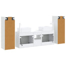 vidaXL Fürdőszoba bútor szett 5 db Magasfényű Fehér 33 x 34,5 x 100 cm