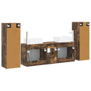 vidaXL Fürdőszoba bútor szett 5 db Füstös Tölgy 33 x 34,5 x 100 cm