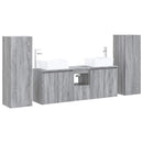 vidaXL Fürdőszoba bútor szett 5 db Szürke Sonoma 33 x 34,5 x 100 cm