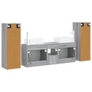 vidaXL Fürdőszoba bútor szett 5 db Szürke Sonoma 33 x 34,5 x 100 cm