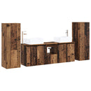 vidaXL Fürdőszoba bútor szett 5 db Antik Fa 33 x 34,5 x 100 cm