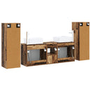 vidaXL Fürdőszoba bútor szett 5 db Antik Fa 33 x 34,5 x 100 cm