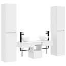 vidaXL Fürdőszoba bútor szett 5 db Fehér 33 x 34,5 x 160 cm Szerelt Fa