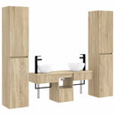 vidaXL Fürdőszoba bútor szett 5 db Sonoma Tölgy 33 x 34,5 x 160 cm