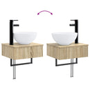 vidaXL Fürdőszoba bútor szett 5 db Sonoma Tölgy 33 x 34,5 x 160 cm