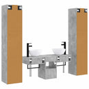 vidaXL Fürdőszoba bútor szett 5 db Betonszürke 33 x 34,5 x 160 cm