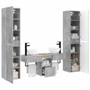 vidaXL Fürdőszoba bútor szett 5 db Betonszürke 33 x 34,5 x 160 cm