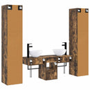 vidaXL Fürdőszoba bútor szett 5 db Füstös Tölgy 33 x 34,5 x 160 cm