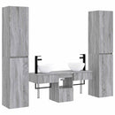 vidaXL Fürdőszoba bútor szett 5 db Szürke Sonoma 33 x 34,5 x 160 cm