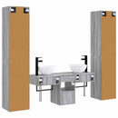 vidaXL Fürdőszoba bútor szett 5 db Szürke Sonoma 33 x 34,5 x 160 cm