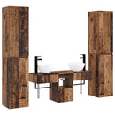 vidaXL Fürdőszoba bútor szett 5 db Antik Fa 33 x 34,5 x 160 cm