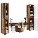 vidaXL Fürdőszoba bútor szett 5 db Antik Fa 33 x 34,5 x 160 cm
