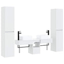 vidaXL Fürdőszoba bútor szett 5 db Fehér 33 x 34,5 x 160 cm Szerelt Fa