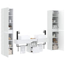 vidaXL Fürdőszoba bútor szett 5 db Fehér 33 x 34,5 x 160 cm Szerelt Fa