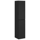 vidaXL Fürdőszoba bútor szett 5 db Fekete 33 x 34,5 x 160 cm