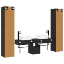 vidaXL Fürdőszoba bútor szett 5 db Fekete 33 x 34,5 x 160 cm