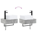 vidaXL Fürdőszoba bútor szett 5 db Betonszürke 33 x 34,5 x 160 cm