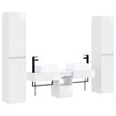 vidaXL Fürdőszoba bútor szett 5 db Magasfényű Fehér 33 x 34,5 x 160 cm