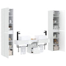 vidaXL Fürdőszoba bútor szett 5 db Magasfényű Fehér 33 x 34,5 x 160 cm