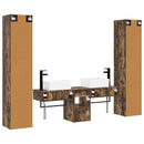 vidaXL Fürdőszoba bútor szett 5 db Füstös Tölgy 33 x 34,5 x 160 cm