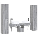 vidaXL Fürdőszoba bútor szett 5 db Szürke Sonoma 33 x 34,5 x 160 cm