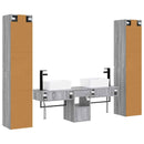 vidaXL Fürdőszoba bútor szett 5 db Szürke Sonoma 33 x 34,5 x 160 cm
