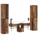 vidaXL Fürdőszoba bútor szett 5 db Antik Fa 33 x 34,5 x 160 cm