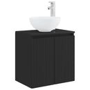 vidaXL Fürdőszoba bútor szett 5 db Fekete 33 x 34,5 x 160 cm