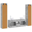 vidaXL Fürdőszoba bútor szett 5 db Betonszürke 33 x 34,5 x 160 cm