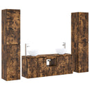 vidaXL Fürdőszoba bútor szett 5 db Füstös Tölgy 33 x 34,5 x 160 cm