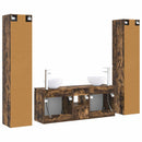 vidaXL Fürdőszoba bútor szett 5 db Füstös Tölgy 33 x 34,5 x 160 cm