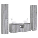 vidaXL Fürdőszoba bútor szett 5 db Szürke Sonoma 33 x 34,5 x 160 cm
