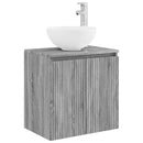 vidaXL Fürdőszoba bútor szett 5 db Szürke Sonoma 33 x 34,5 x 160 cm