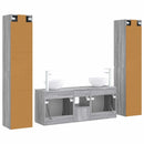 vidaXL Fürdőszoba bútor szett 5 db Szürke Sonoma 33 x 34,5 x 160 cm