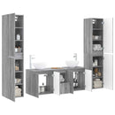 vidaXL Fürdőszoba bútor szett 5 db Szürke Sonoma 33 x 34,5 x 160 cm