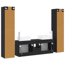 vidaXL Fürdőszoba bútor szett 5 db Fekete 33 x 34,5 x 160 cm