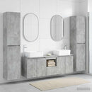 vidaXL Fürdőszoba bútor szett 5 db Betonszürke 33 x 34,5 x 160 cm