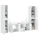 vidaXL Fürdőszoba bútor szett 5 db Magasfényű Fehér 33 x 34,5 x 160 cm