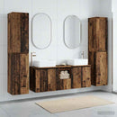 vidaXL Fürdőszoba bútor szett 5 db Antik Fa 33 x 34,5 x 160 cm