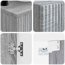 vidaXL Fürdőszoba bútor szett 3 db Szürke Sonoma 33 x 34,5 x 160 cm